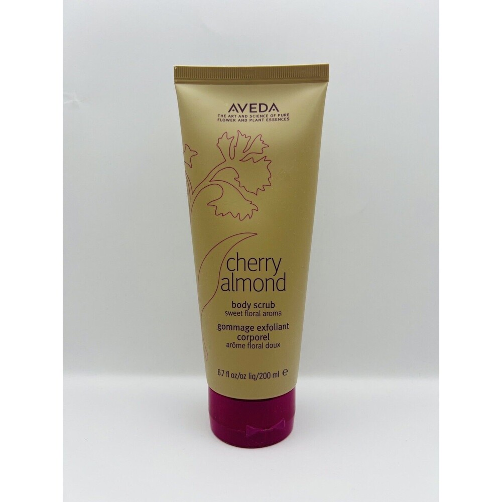 Aveda Cherry Almond Body Scrub Exfoliate Wash Cherry Blossom 6.7oz 200ml NeW $44